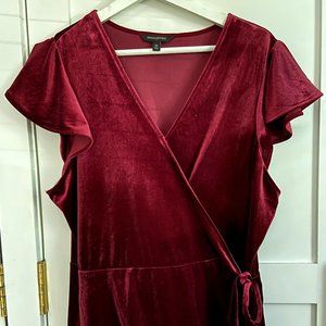 Banana Republic Burgundy Velvet Top XL